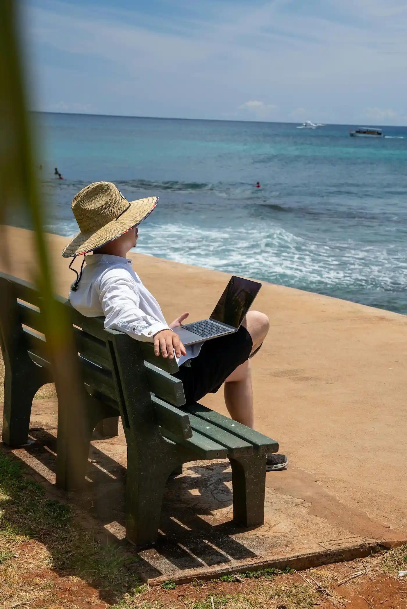 Working from the beach